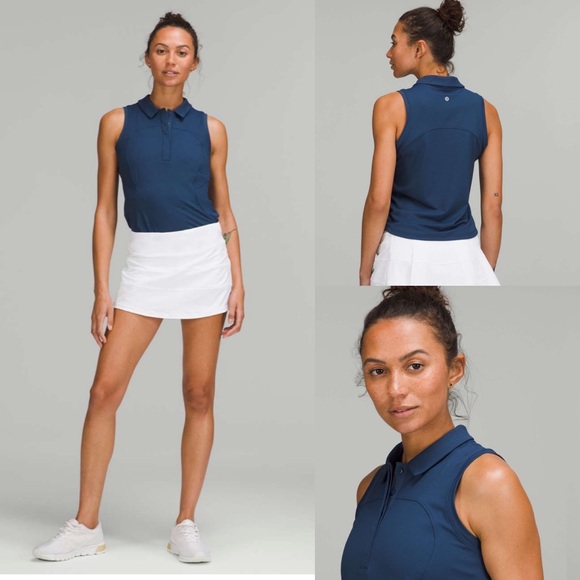 lululemon athletica Tops - Lululemon Quick-Drying Sleeveless Polo Shirt
Mineral Blue! EUC